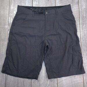 Prana Shorts Mens 36 Gray Zion Stretch Cargo Outdoor Performance Belted